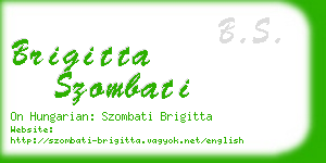 brigitta szombati business card